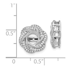 14k White Gold Diamond Jacket Earrings