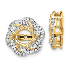 14k Yellow Gold Diamond Jacket Earrings