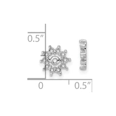 14k White Gold Fancy Diamond Earring Jacket Mountings