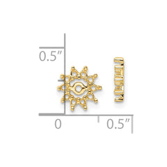 14k Fancy Diamond Earrings Jacket Mountings - 5