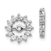 14k White Gold AA Diamond Earring Jacket - 7