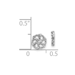 14k White Gold AA Diamond Earring Jacket