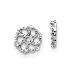 14k White Gold AA Diamond Earring Jacket