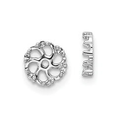 14k White Gold Diamond Earring Jacket Mountings
