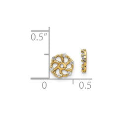 14k AA Diamond Earring Jacket - 2