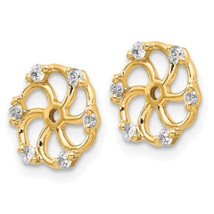 14k AA Diamond Earring Jacket - 3