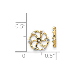 14k AA Diamond Earring Jacket - 3