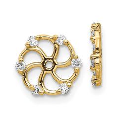 14k AA Diamond Earring Jacket - 3