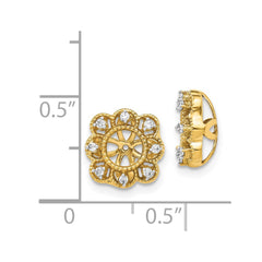 14k Fancy Diamond Earring Jackets