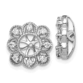 14k White Gold Fancy Diamond Earring Jackets - 4