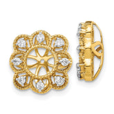 14k Fancy Diamond Earring Jackets - 3