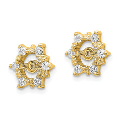 14k AA Fancy Diamond Earring Jackets