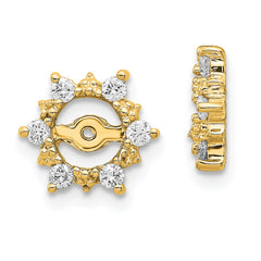 14k AA Fancy Diamond Earring Jackets