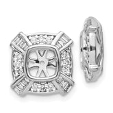 14k White Gold Fancy Diamond Earring Jackets - 2