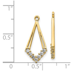 14k AA Diamond Shaped Diamond Earring Jacket