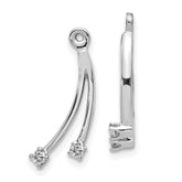 14k White Gold AA 2 Stone Dangle Diamond Earring Jacket