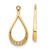 14K Yellow Gold Diamond Earring Jackets - 2