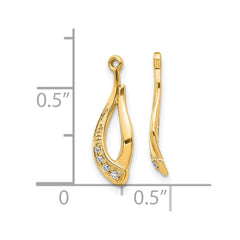 14k Twisted Teardrop Diamond Earring Jackets