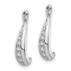 14k White Gold Diamond Earring Jackets - 20