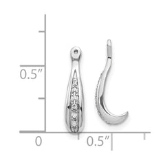 14k White Gold Diamond Earring Jackets - 20