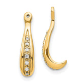 14K Yellow Gold Diamond Earring Jackets - 3