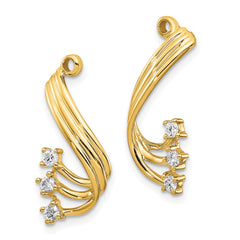 14k AA Fancy Twist Diamond Earring Jacket