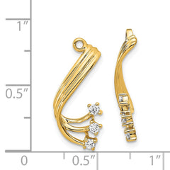 14k AA Fancy Twist Diamond Earring Jacket