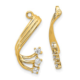 14k AA Fancy Twist Diamond Earring Jacket
