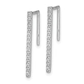14k White Gold Diamond Fancy Earrings - 2