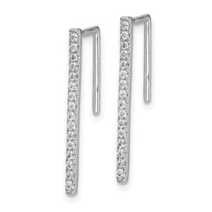 14k White Gold Diamond Fancy Earrings - 2