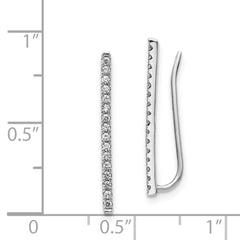 14k White Gold Diamond Fancy Earrings - 2