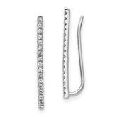 14k White Gold Diamond Fancy Earrings - 2