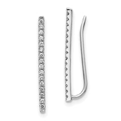 14k White Gold Diamond Fancy Earrings - 2