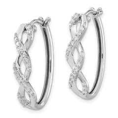 14k White Gold Diamond Fancy Earrings - 3