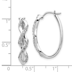 14k White Gold Diamond Fancy Earrings - 3