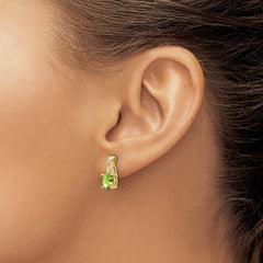14K Peridot and Diamond Earrings