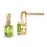 14K Peridot and Diamond Earrings