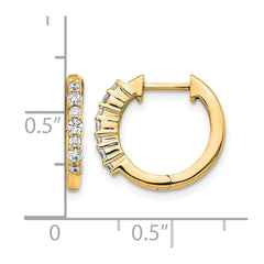 14k Diamond Hinged Hoop Earrings - 34