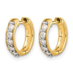 14k Diamond Hinged Hoop Earrings - 36
