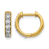14k Diamond Hinged Hoop Earrings - 36