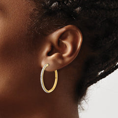 14k Diamond Hinged Hoop Earrings - 21