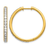 14k Diamond Hinged Hoop Earrings - 45
