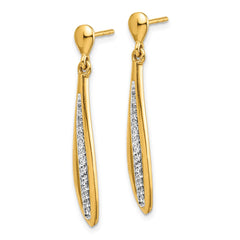 14k Diamond Post Earrings - 3