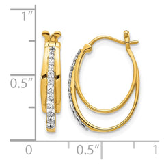 14k Diamond Hoop Earrings