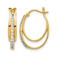 14k Diamond Hoop Earrings