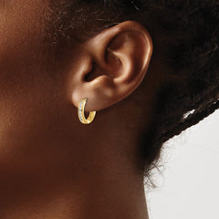 14k Diamond Hinged Hoop Earrings - 12