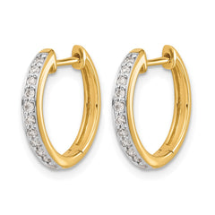 14k Diamond Complete Hinged Hoop Earrings