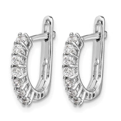 14k White Gold Fancy Hinged Diamond Earrings