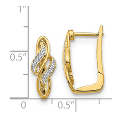14k Diamond Hinged Hoop Earrings - 24