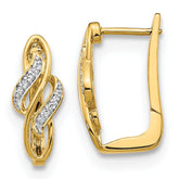 14k Diamond Hinged Hoop Earrings - 24